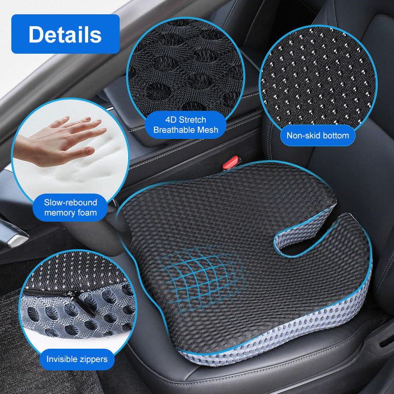 Ergonomic Triangular Car Seat Cushion – Memory Foam Comfort