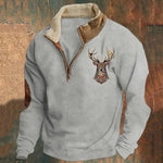 Stylish Men's Sweater with Elegant Deer Design