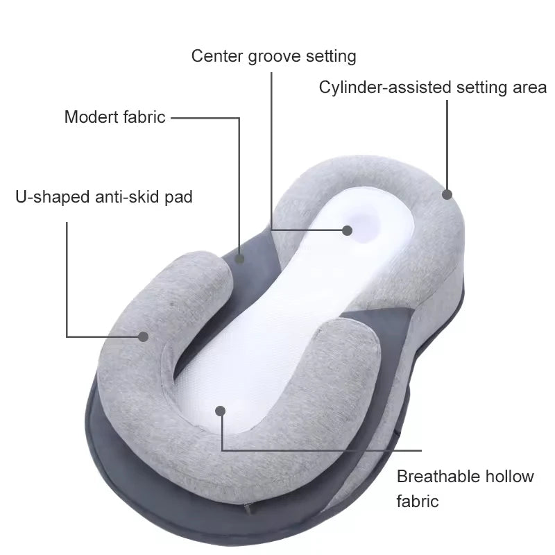 Elevated Anti-Reflux Lounger for Newborns and Infants