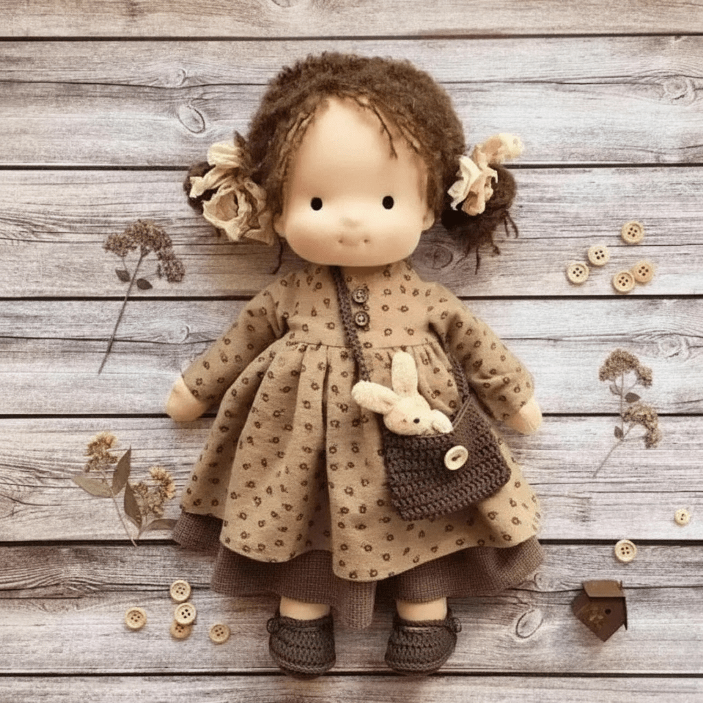 Handmade Cotton Waldorf Doll for Creative Play