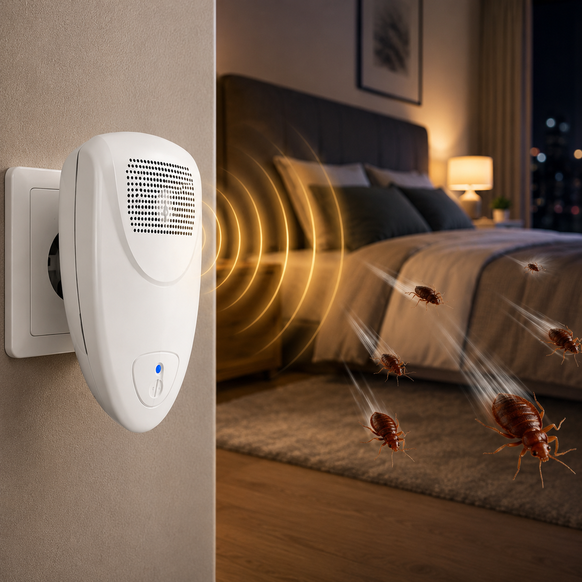 Ultrasonic Bed Bug Repeller for Safe Home Protection