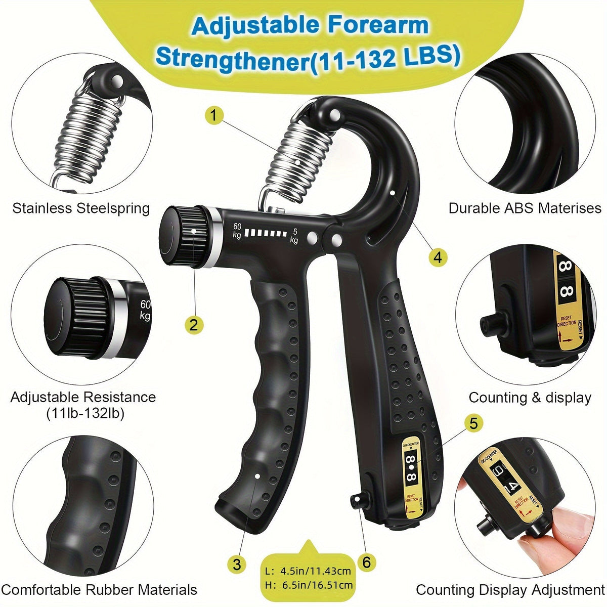 5-in-1 Hand Trainer Set for Strengthening Hands and Forearms