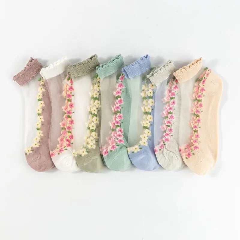 Elegant Lace Socks | Buy 5 Pairs, Get 5 Pairs FREE