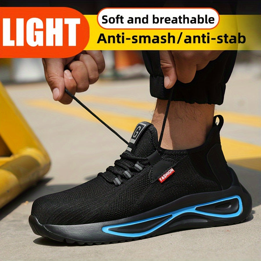 Men's Lightweight Breathable Safety Shoes with Steel Toe Protection