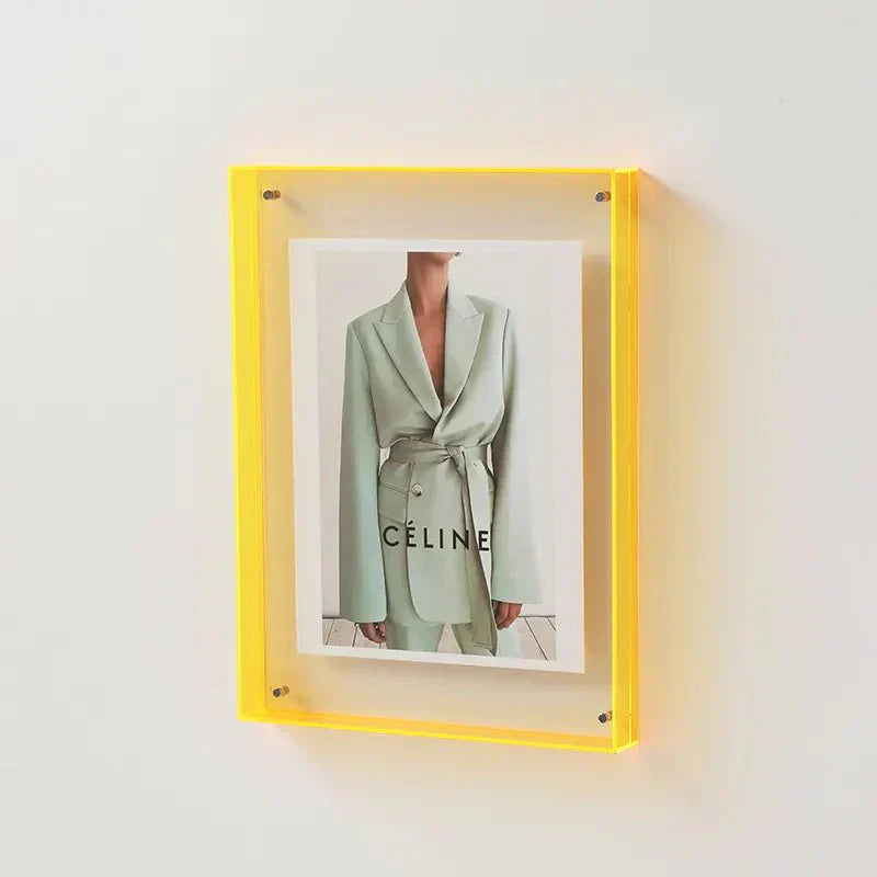 Colorful Acrylic Display Frame – Contemporary Picture Holder
