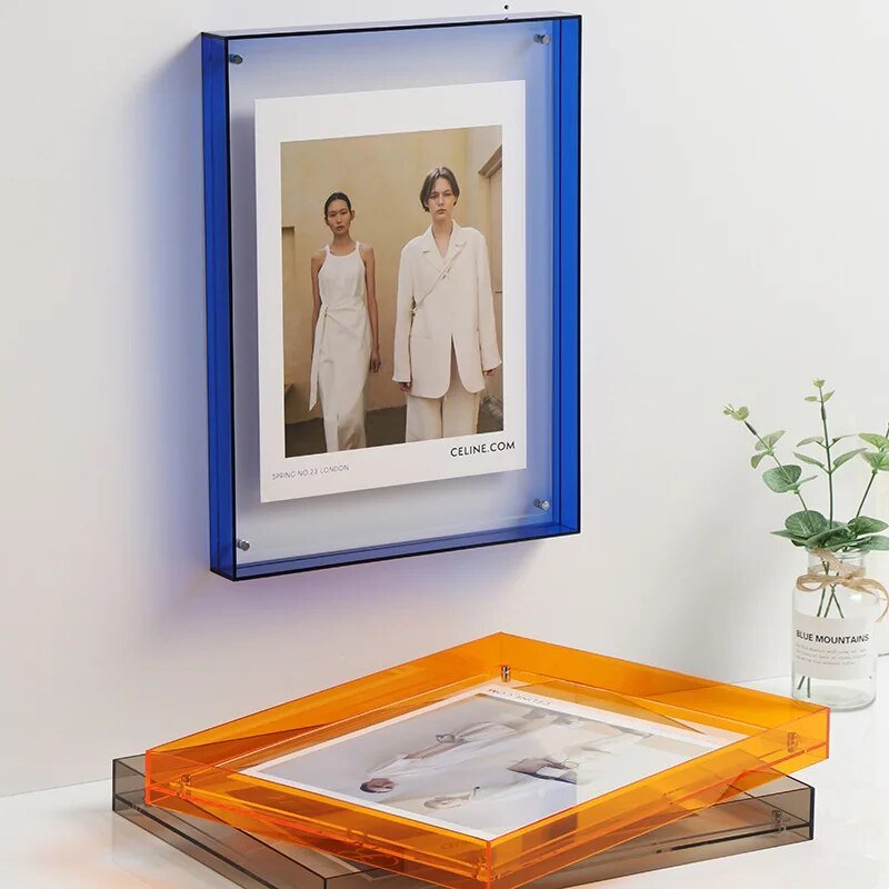 Colorful Acrylic Display Frame – Contemporary Picture Holder
