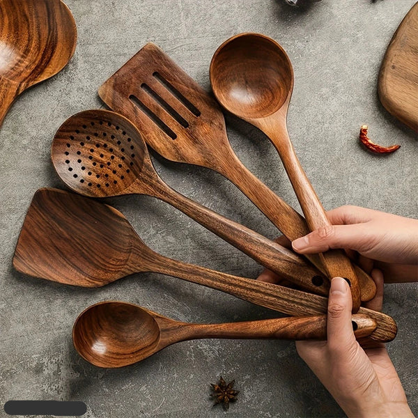 Natural Teak Wood Kitchen Set