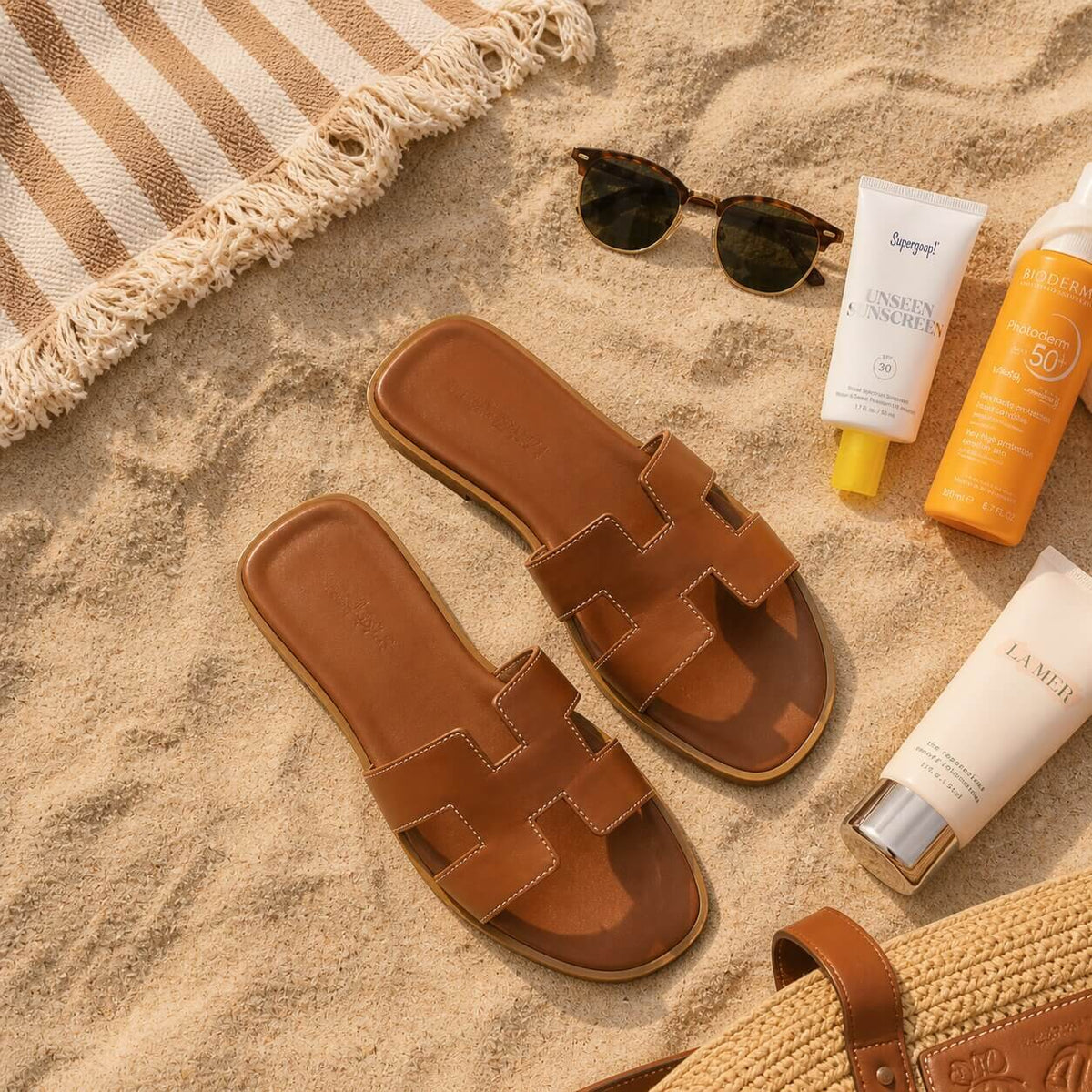 Women's Slippers | Cozy Summer Sandals | Leather Design
