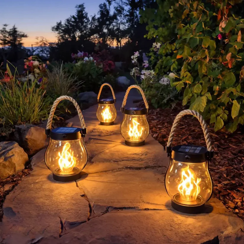 Flickering Solar Lantern: Create Ambiance Anywhere Outdoors