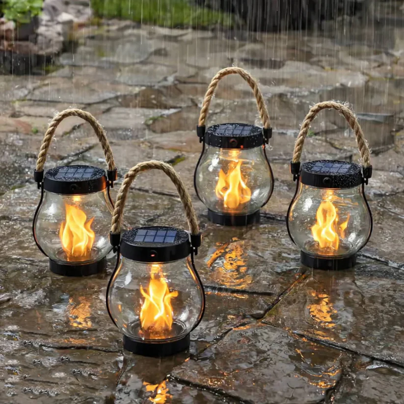 Flickering Solar Lantern: Create Ambiance Anywhere Outdoors