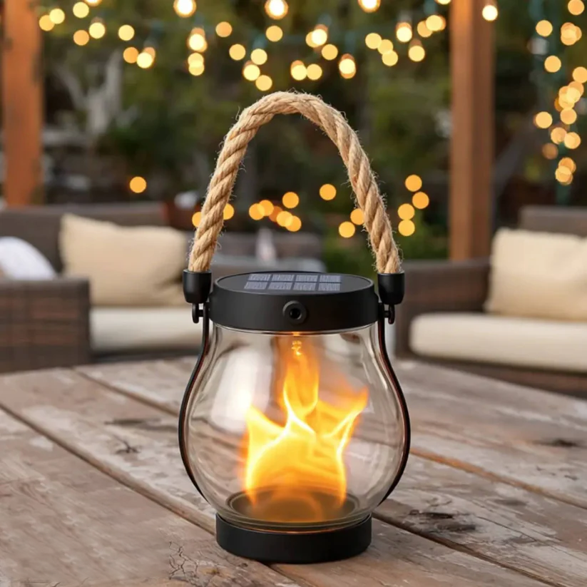 Flickering Solar Lantern: Create Ambiance Anywhere Outdoors