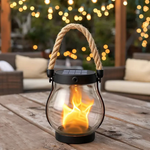 Flickering Solar Lantern: Create Ambiance Anywhere Outdoors