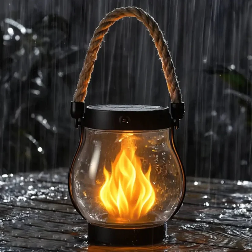 Flickering Solar Lantern: Create Ambiance Anywhere Outdoors