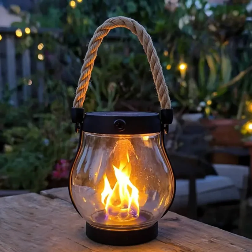 Flickering Solar Lantern: Create Ambiance Anywhere Outdoors