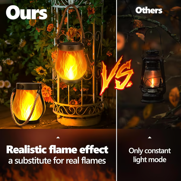 Flickering Solar Lantern: Create Ambiance Anywhere Outdoors