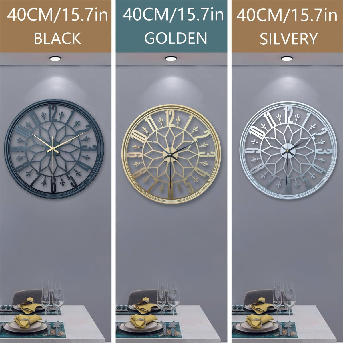 Silent Vintage Clock – Elegant Wall Accent