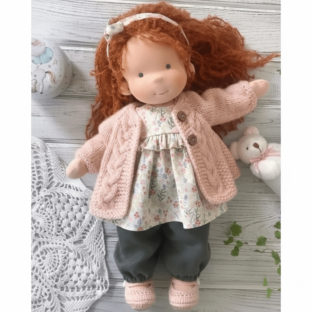 Handmade Cotton Waldorf Doll for Creative Play