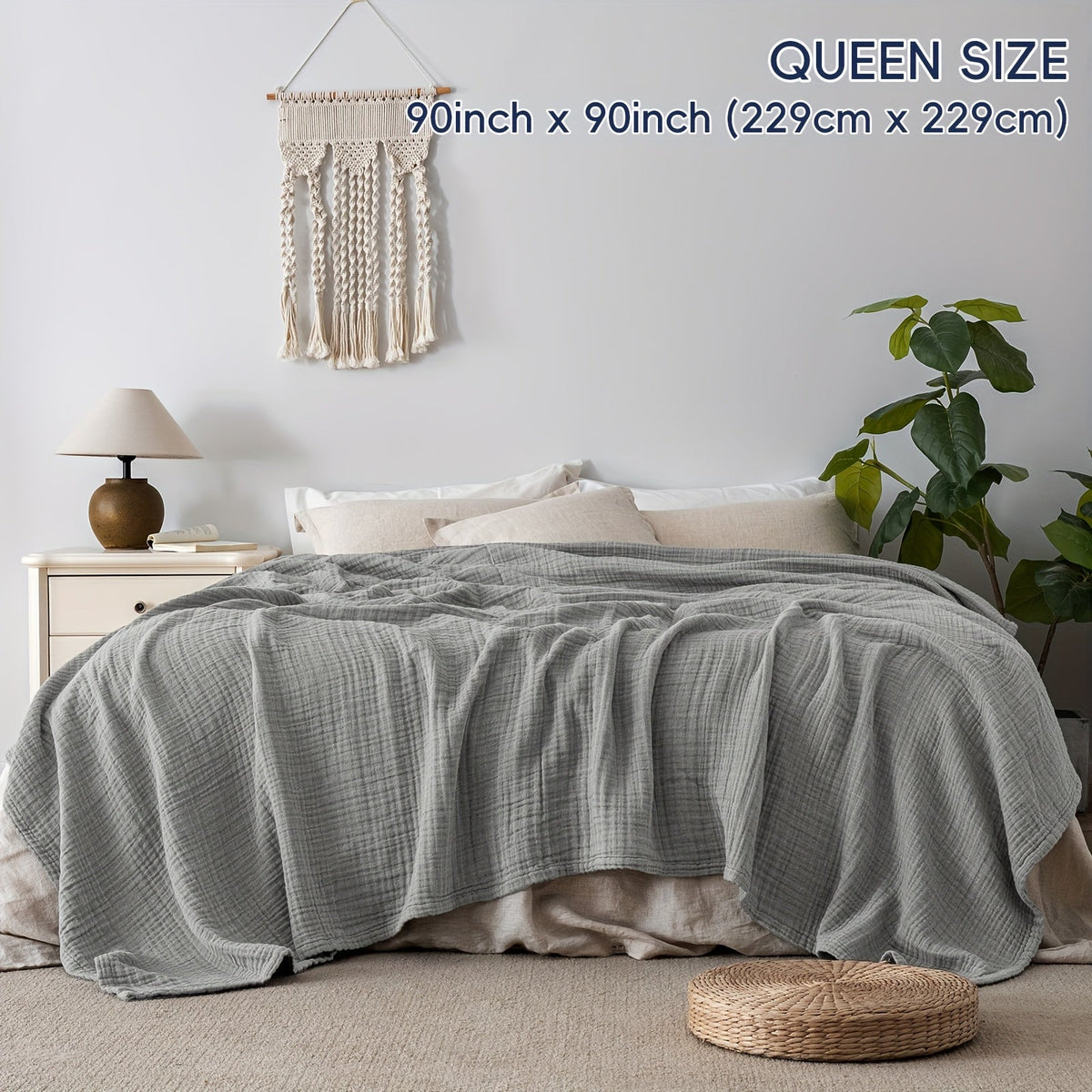 Ultra-Soft Cotton Blanket for Breathable Everyday Comfort