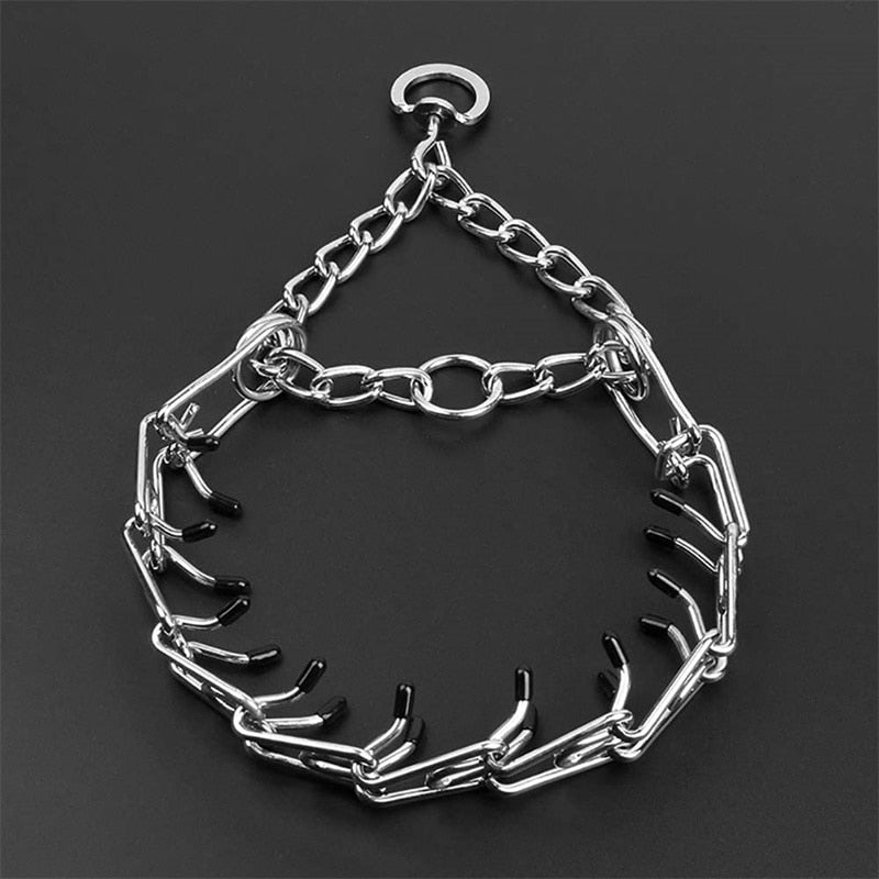 Adjustable Dog Training Collar with Rubberized Prongs