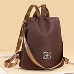 Water-Resistant Anti-Theft Backpack – 3 Carry Options, Brown and Black