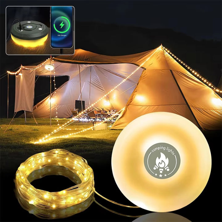 10m RGB Light String Camping Lamp – Enhance Atmosphere & Safety on Every Adventure