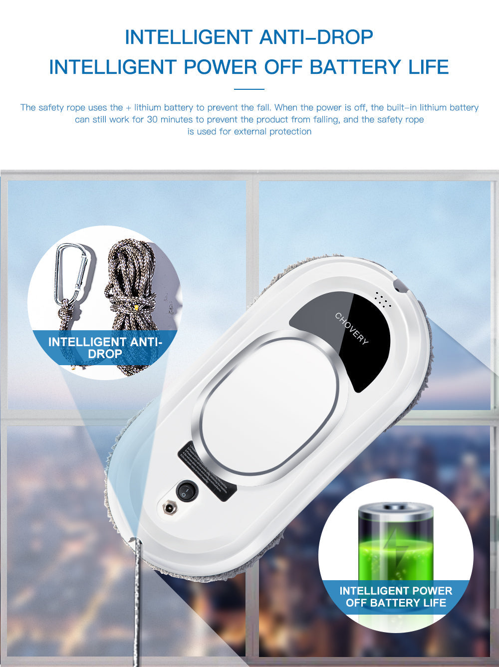 Smart Window Cleaning Robot – Hands-Free Operation with Remote Control for Streak-Free Results