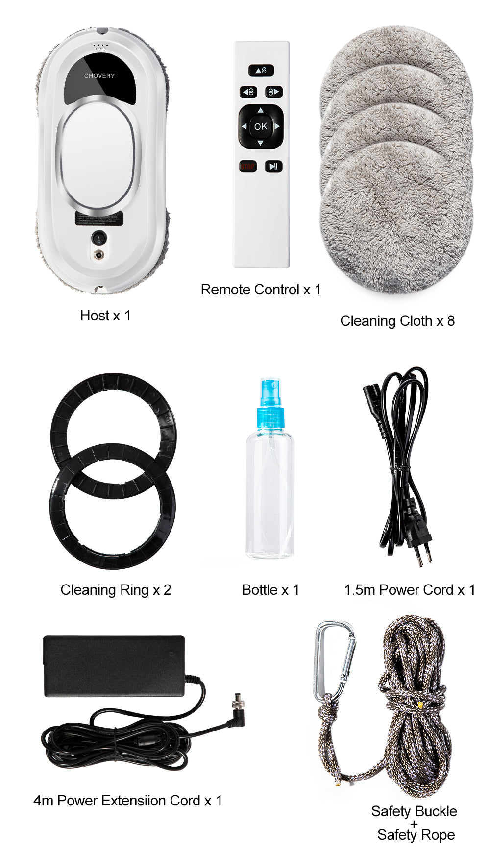 Smart Window Cleaning Robot – Hands-Free Operation with Remote Control for Streak-Free Results