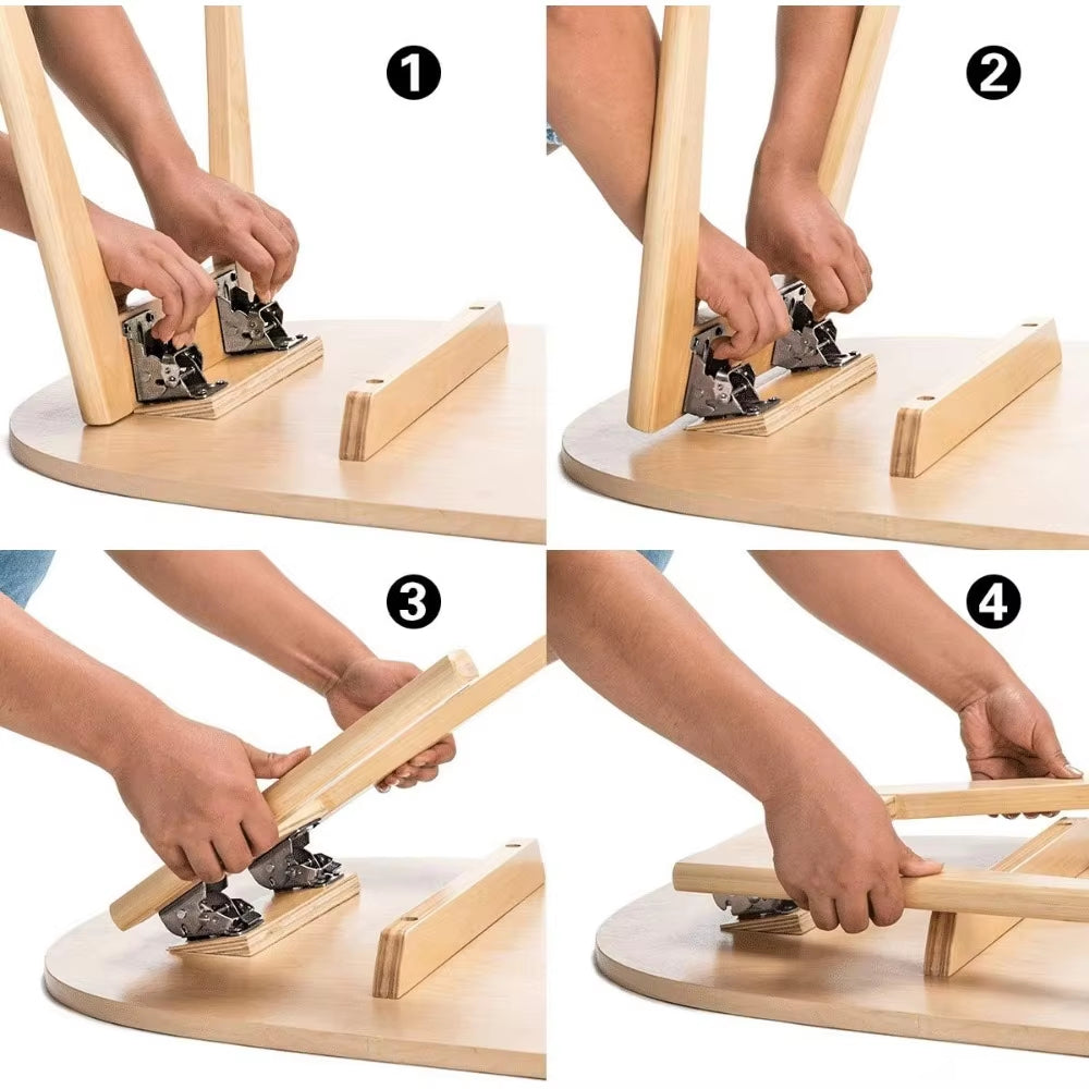 90° Folding Bracket with Auto-Lock – Set of 2, Supports up to 225 kg, Easy 5-Minute Installation