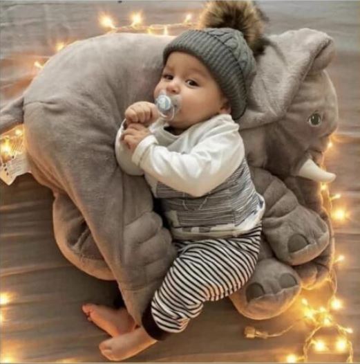 Soft and Cuddly Elephant Baby Pillow – Perfect for Snuggling