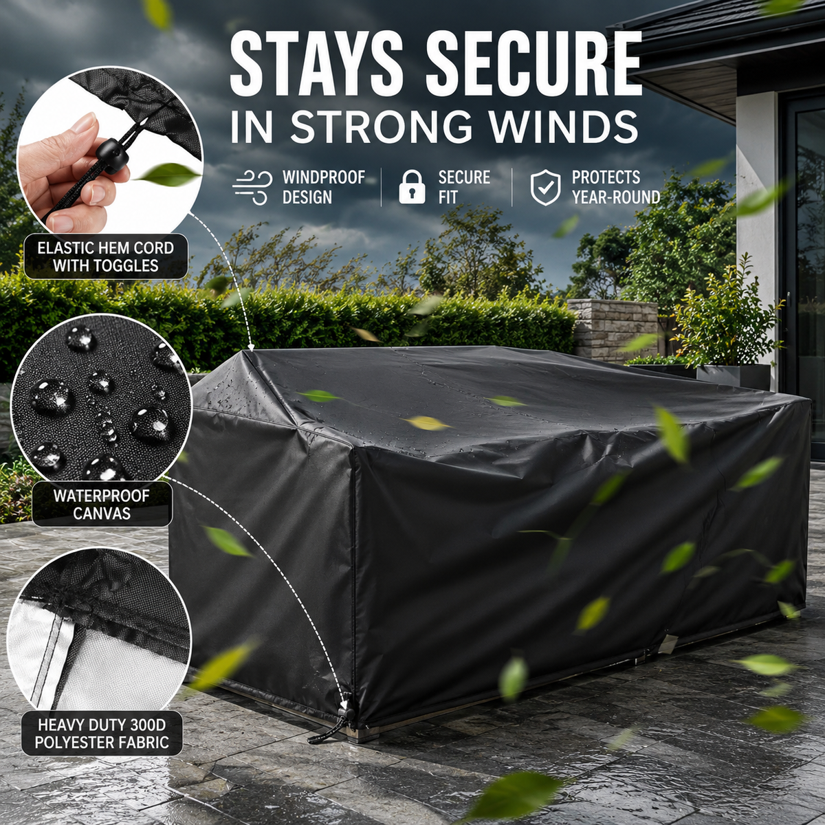 Outdoor Furniture Cover with UV and Rain Protection