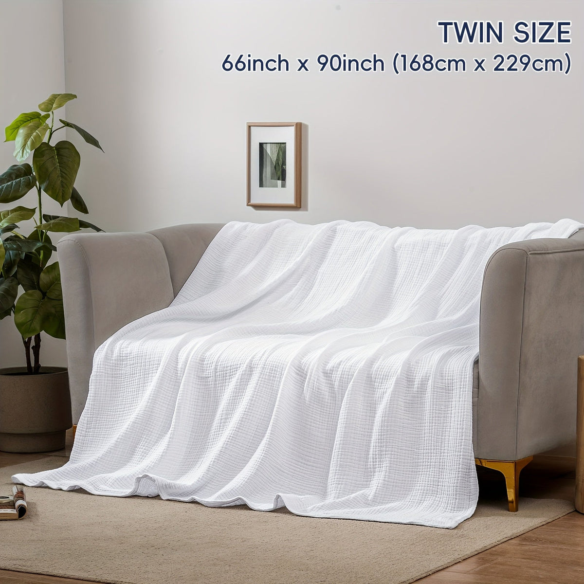 Ultra-Soft Cotton Blanket for Breathable Everyday Comfort