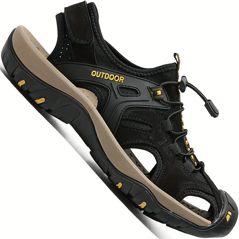 Men's High-Quality Leather Fisher Sandals – Comfortable and Long-Lasting