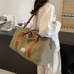 Large Capacity Vintage Washed Travel Duffel Bag - Multi-Purpose Organizer