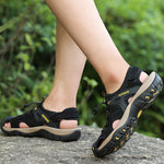 Men's High-Quality Leather Fisher Sandals – Comfortable and Long-Lasting