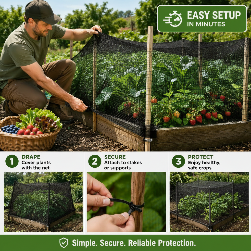 Protective Netting for Orchards Against Birds and Deer
