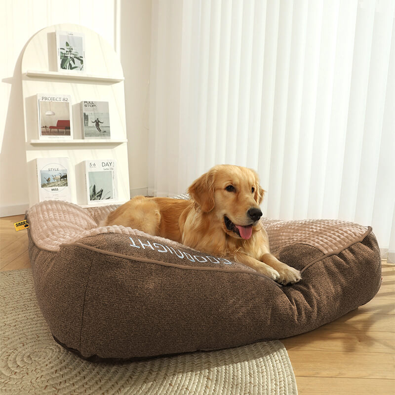 Thick Scratch-Resistant Spine Protection Dog Bed