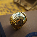 Elegant Winged Orb Ring Box – Opulent Moving Jewelry Organizer