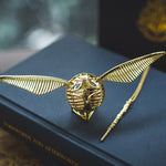 Elegant Winged Orb Ring Box – Opulent Moving Jewelry Organizer