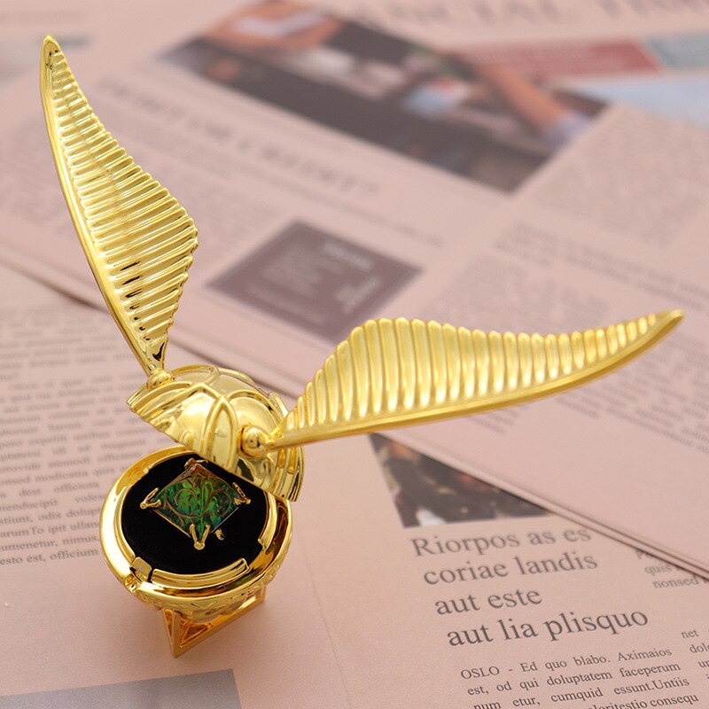 Elegant Winged Orb Ring Box – Opulent Moving Jewelry Organizer