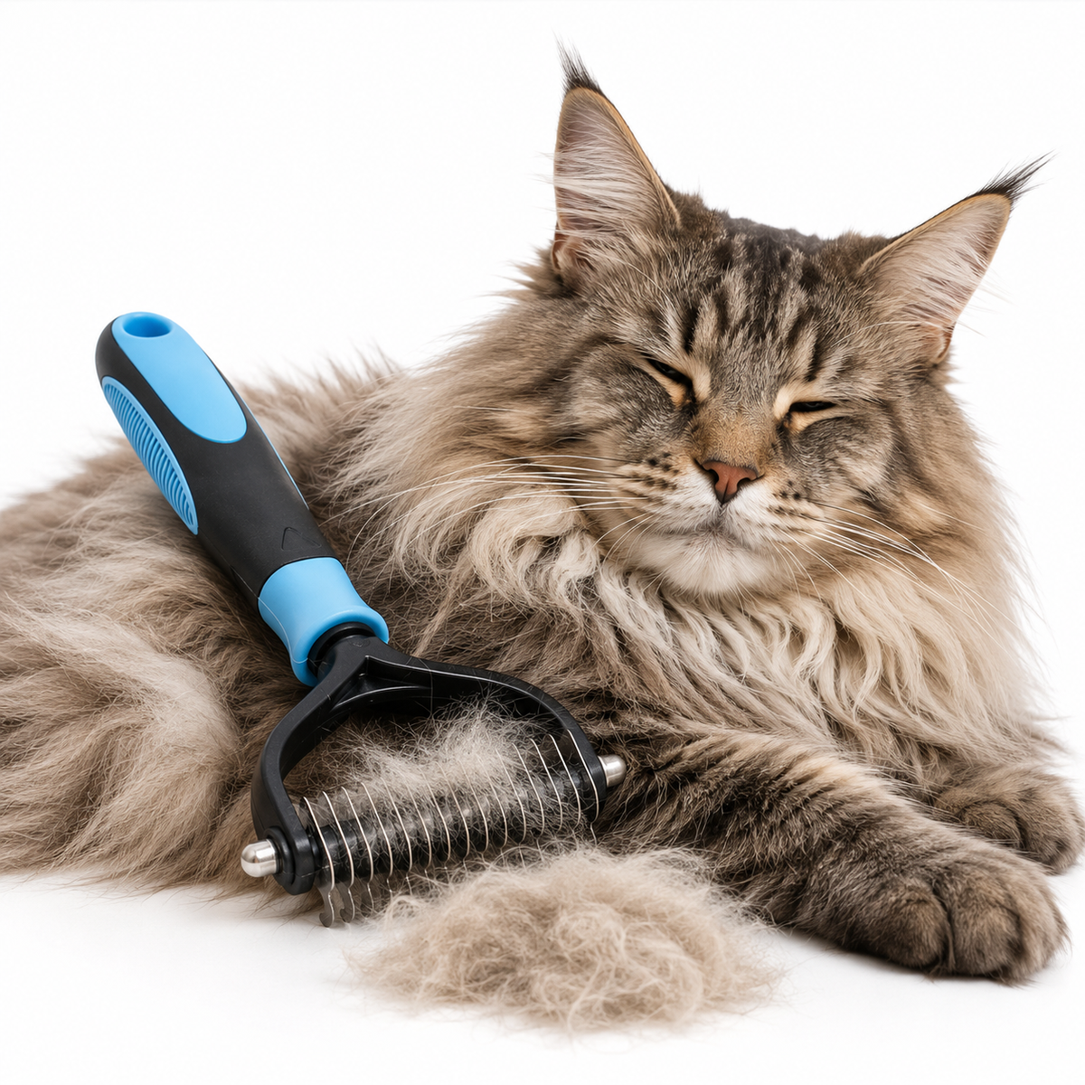Dual-Sided Deshedding Brush for Dogs and Cats