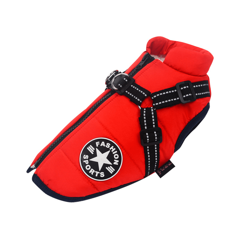 Dog Coat with Built-in Harness | Fleece Jacket