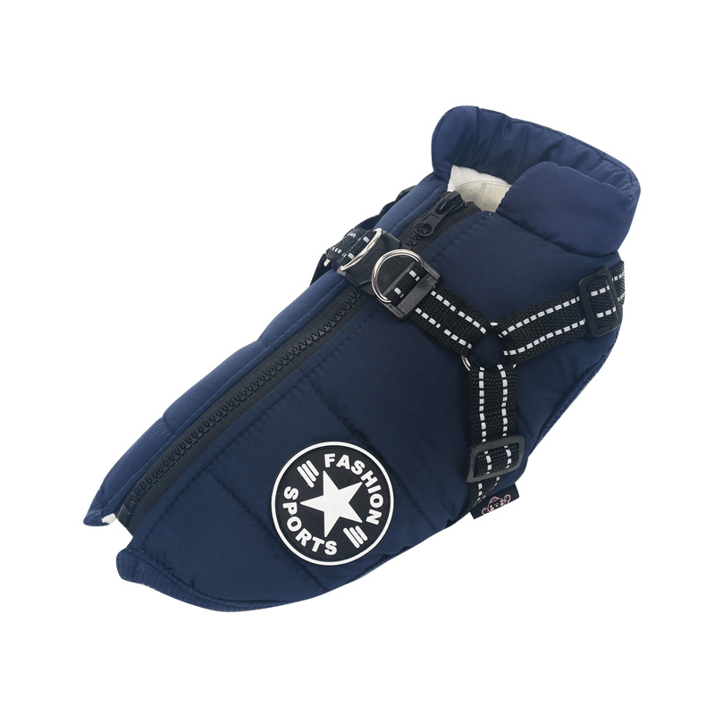 Dog Coat with Built-in Harness | Fleece Jacket