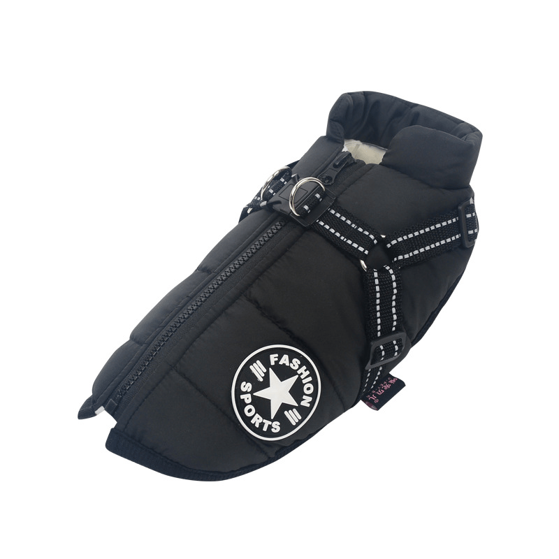 Dog Coat with Built-in Harness | Fleece Jacket