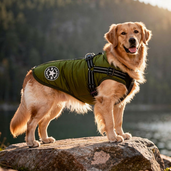 Dog Coat with Built-in Harness | Fleece Jacket