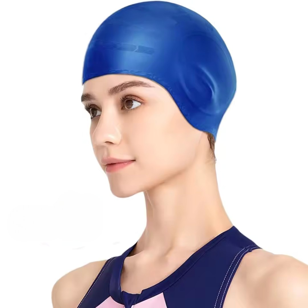 Silicone Swim Cap with Ear Protection