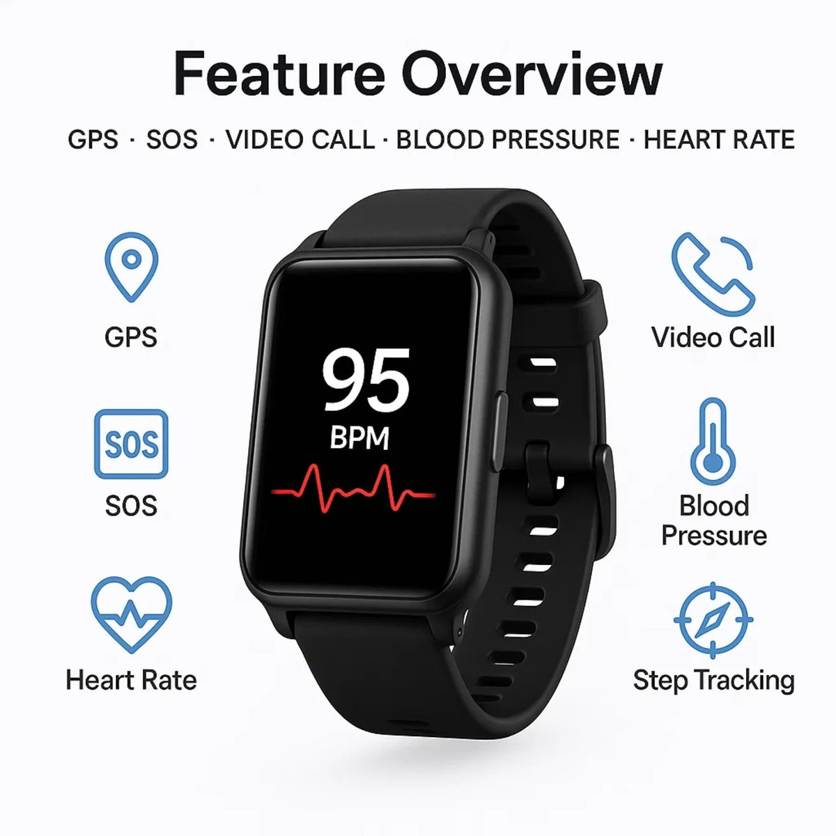 Senior-Friendly Smartwatch with Fall Detection Capability