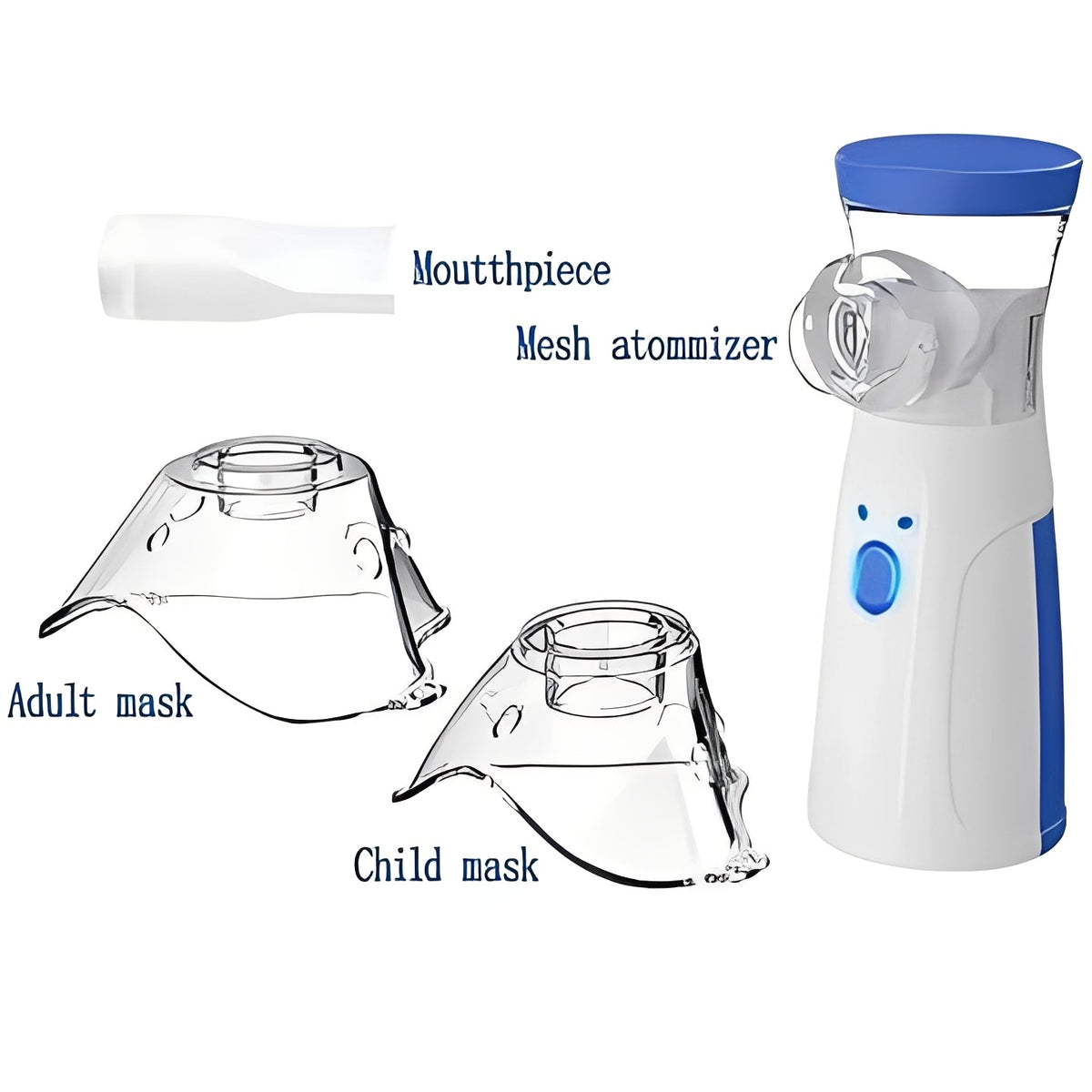 Compact USB Nebulizer for Home and Travel with Two Masks