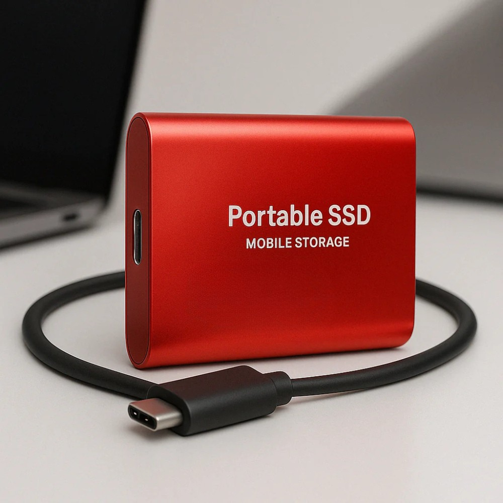 512GB Portable External SSD with Fast USB-C Data Storage