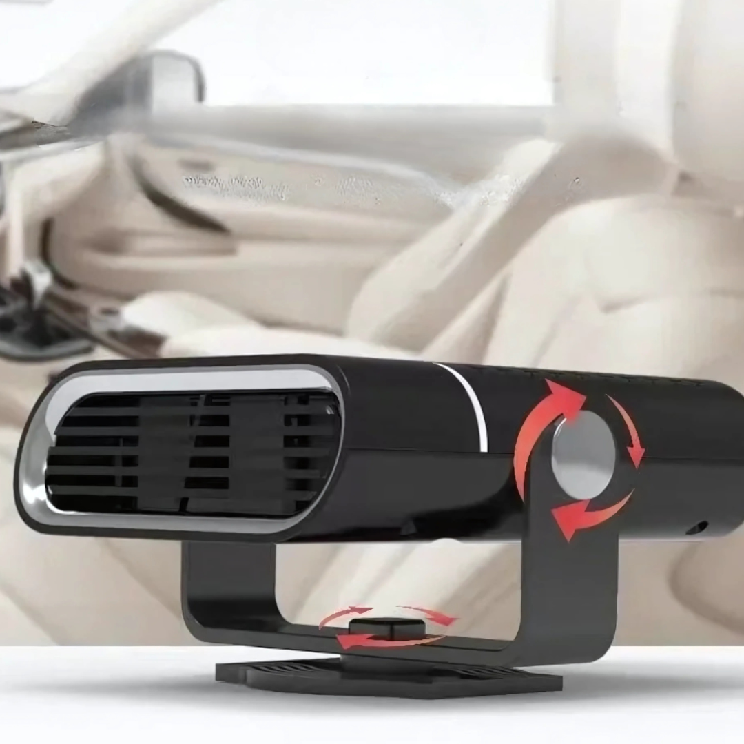 Portable 12V USB Car Heater & Window Defroster - Black