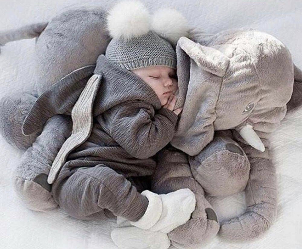 Soft and Cuddly Elephant Baby Pillow – Perfect for Snuggling